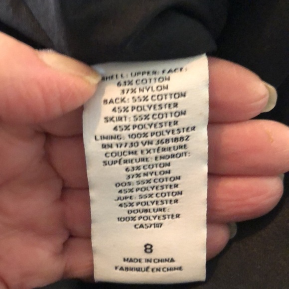 Kate Young For Target Spaghetti Strap Navy Lace Peplum Bodice Dress Size 8 - Picture 13 of 14